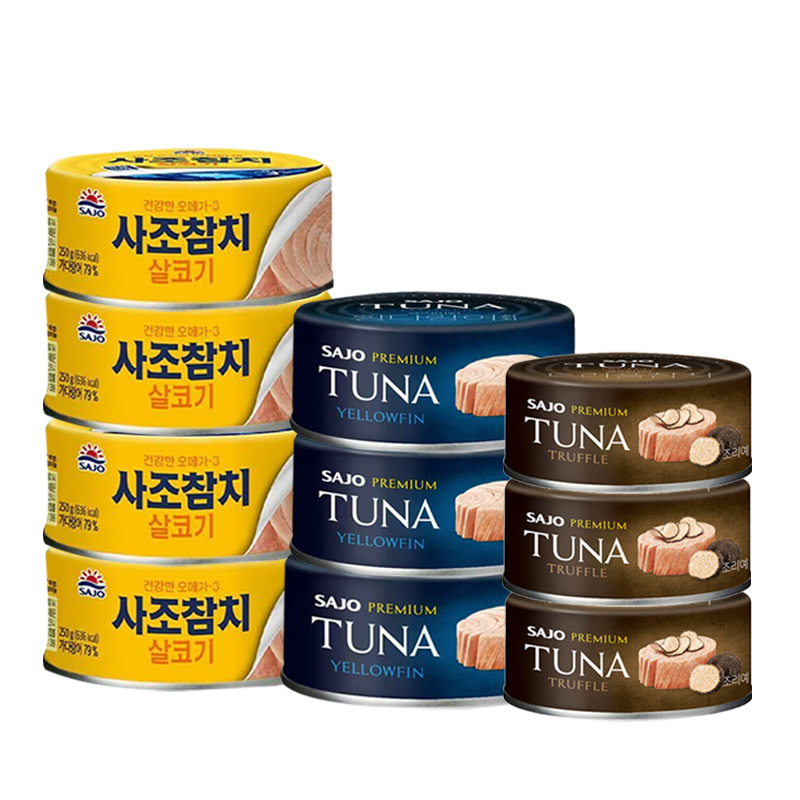 South Korea's Sajo Canned Tuna Yellowfin Original Black Truffle Tuna Oil-Soaked Canned Sushi Sand