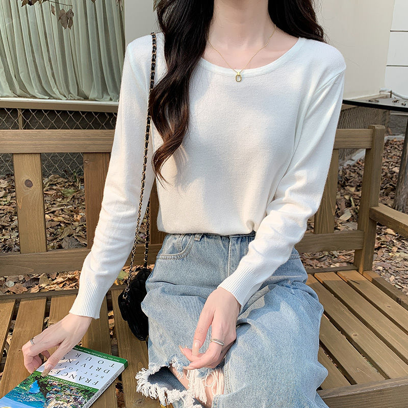 针织打底衫女春秋新款洋气毛衣宽松慵懒女内搭2025森系长袖针织衫|undefined