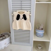 芭柔家童装 女童立体耳朵马甲卡通背心2026新款韩版春季儿童毛衣