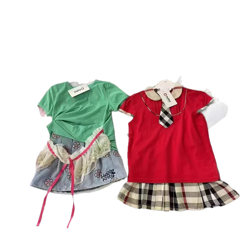 patpatクロスボーダーブランド外国貿易ホットセール夏のファッションカレッジスタイル男の子と女の子のスーツ混合低価格卸売|undefined