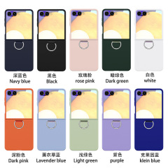 Samsung ZFlip7 携帯電話ケース、オイルスプレーリング、リボン、Z Flip6 保護カバー、つや消しリングバックル、ストラップに適しています。