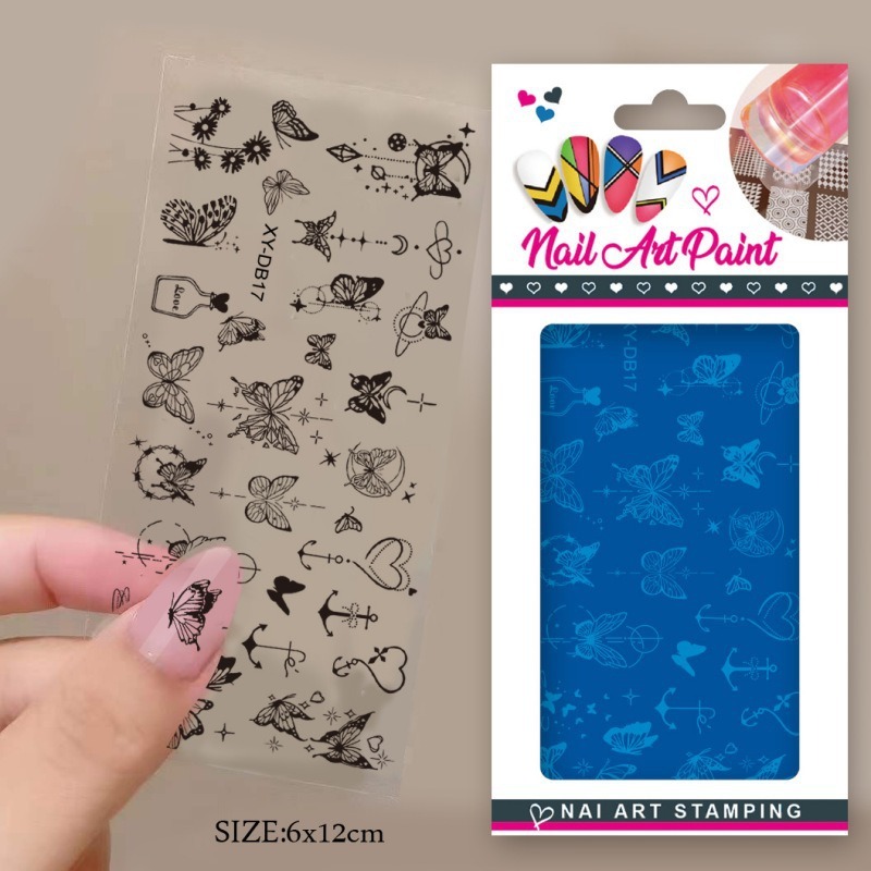 鋼板マニキュアプレート DIY ペイントマニキュア印刷転写テンプレート複雑な印刷鋼板マルチスタイルマニキュアツール|undefined