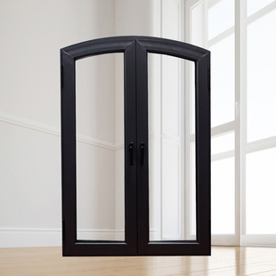 Shanghai Mingyi Door and Window Factory Broken Bridge Aluminum Alloy 70 Split Window Arc Casement Window Home Decoration Engineering Door and Window Customization