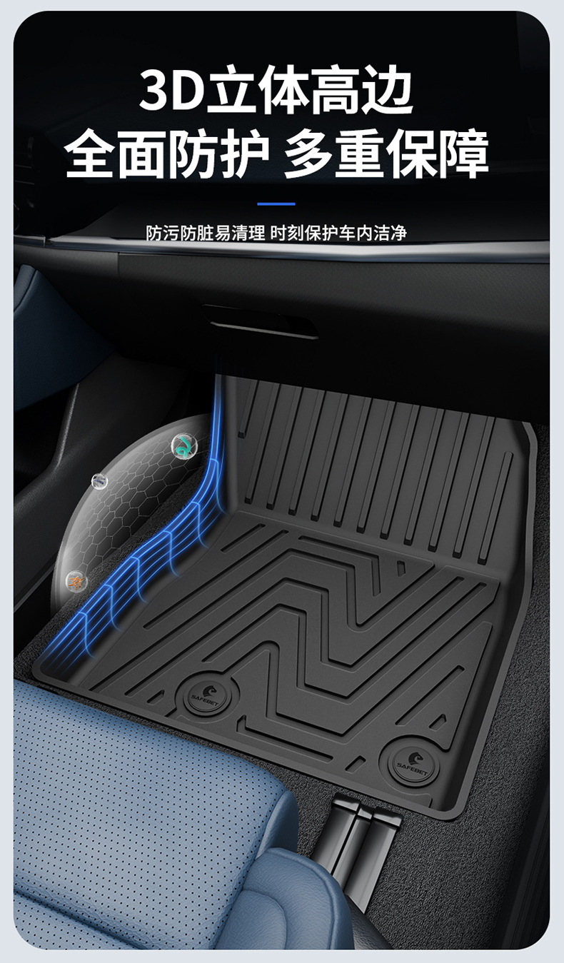 Suitable for Nissan X-Trail, Qashqai, Sylphy, Teana, N6, N7, All-Weather Tpe Car Floor Mats