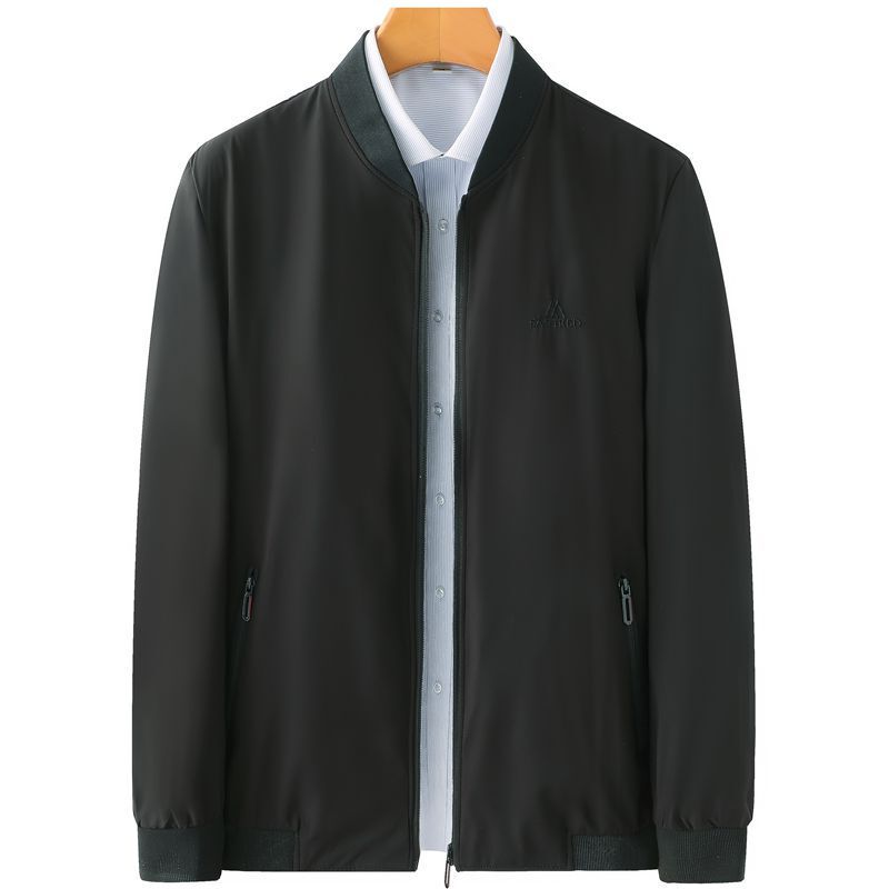 Dad's Autumn Jacket, Middle-Aged and Elderly Men's Spring and Autum Loose Tops, Middle-Aged Men's Business Casual Jackets