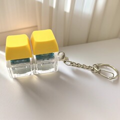 跨境同款纯色解压钥匙扣挂件试轴器发光解压钥匙扣挂件解压小玩具