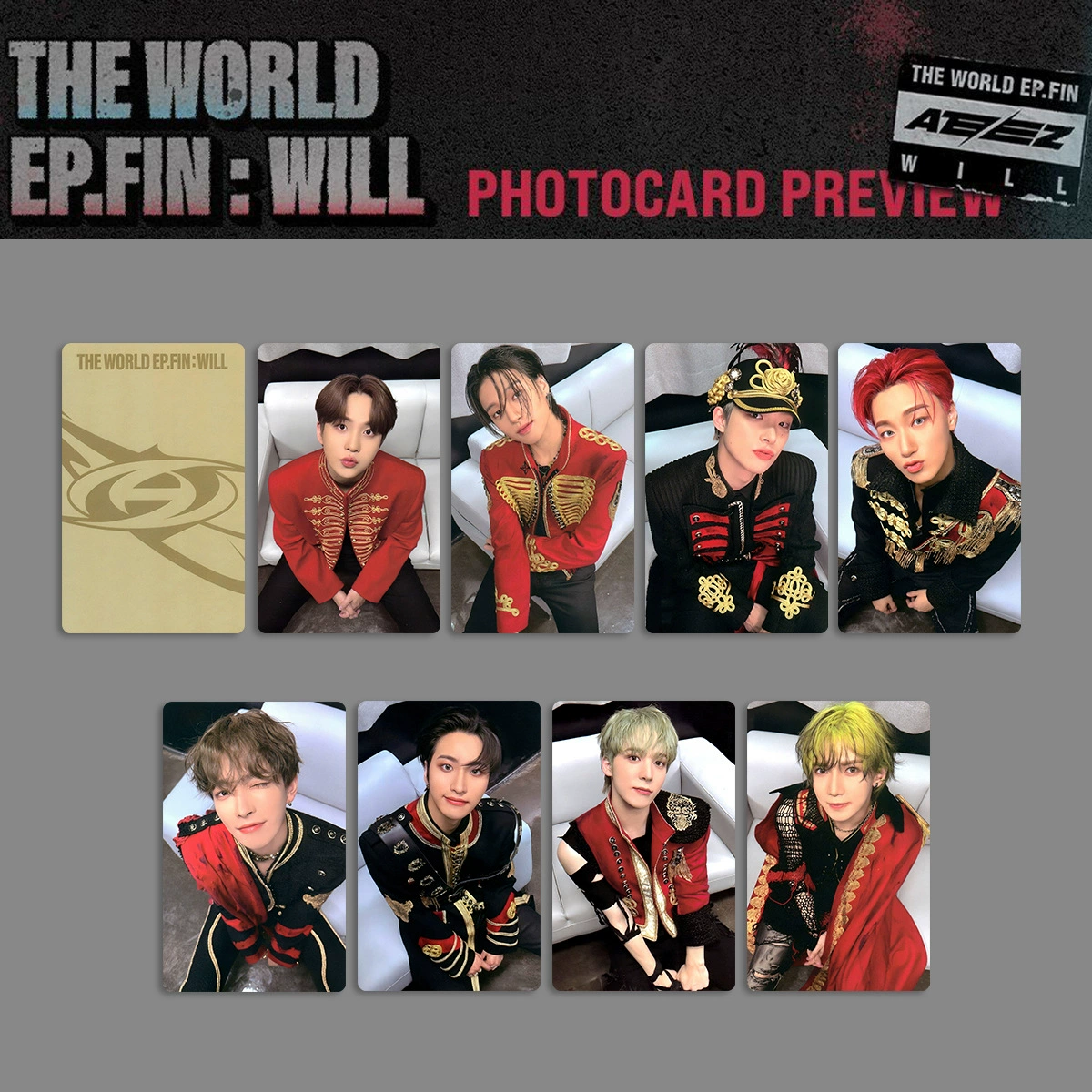 ATEEZ лестница THE WORLD FIN WILL периферийная карта под стакан карта AM специальная карта случайная карта