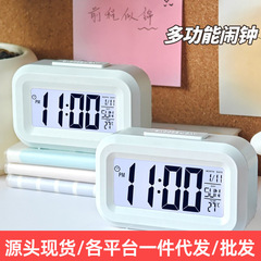 现货迷你闹钟学生用静音床头简约儿童创意多功能叫醒电子时钟