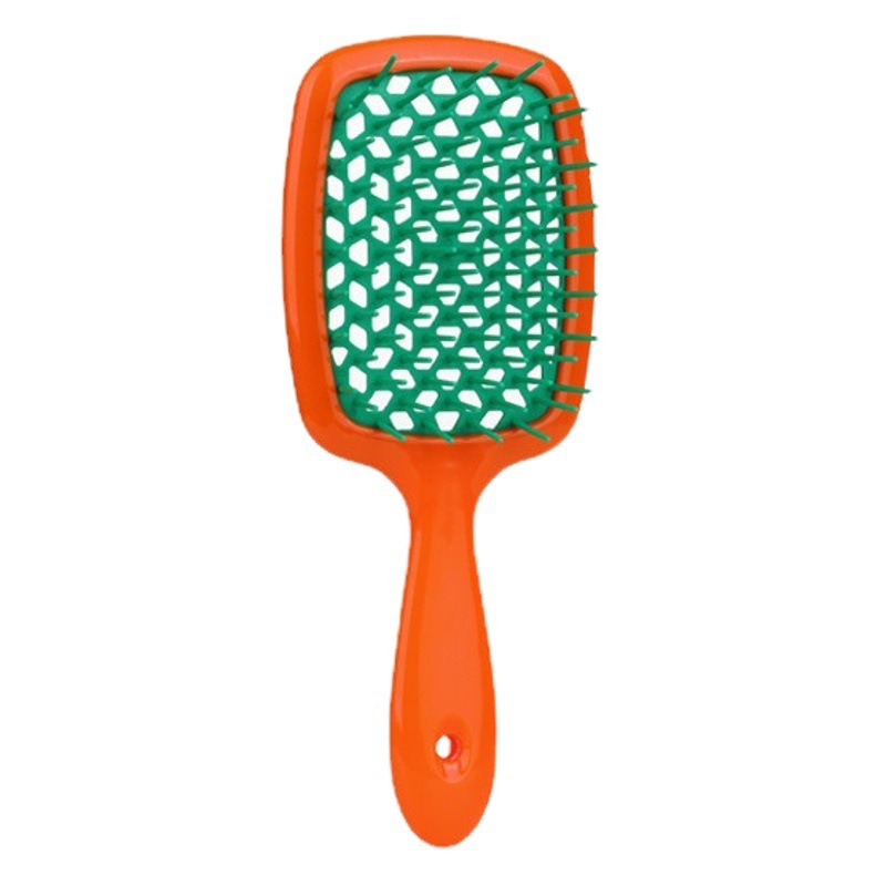 Peine de malla hueca peine de masaje de nido de abeja peine de masaje doméstico peine de cojín de aire de plástico húmedo y seco al por mayor transfronteriza