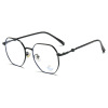 New TR90 polygon large frame plain multi -match blue light glasses Xiahongshu net red female with myopia glasses rack