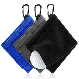 Cross-border Golf Cleaning Towel Microfiber Fleece Cleaning Rod Wipe Ball Wipe Outdoor Sports Towel