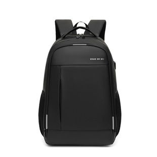 USB Rechargeable Oxford Cloth Waterproof Black Backpack Men's High-Looking School Bag Laptop Business Backpack