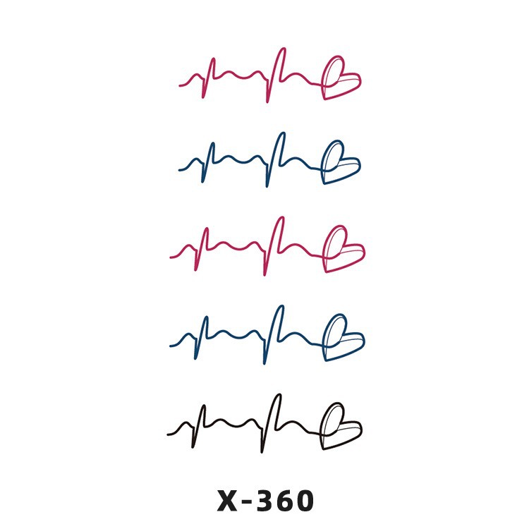 Arco de flor pequeña pegatinas de tatuaje fresco 3D dibujos animados transfronterizo Henna rosa impermeable texto en inglés pegatinas de tatuaje