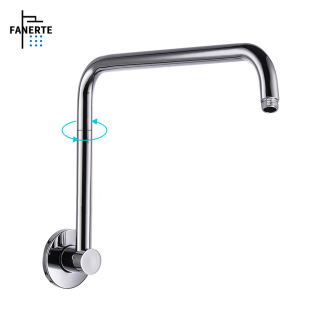 Rotatable shower arm S-shaped extension with flange high-rise shower tube shower head extension arm Amazon