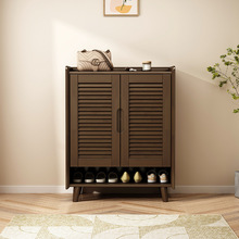 北欧实木鞋柜家用门口进门收纳储物入户玄关一体柜靠墙经济小户型