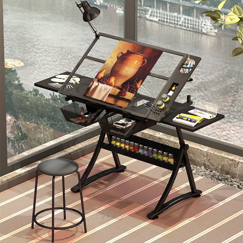 Art Drawing Table Can Lift Calligraphy and Painting Painting Pattern Art Drawing Designer Desk Workbench Glass
