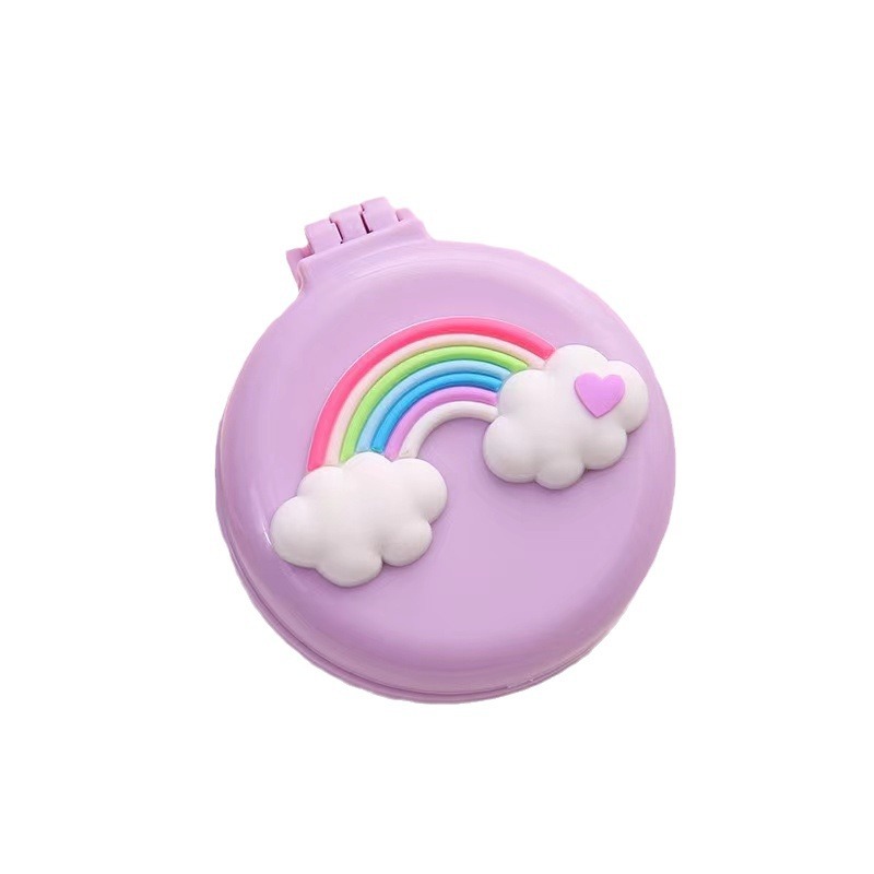 De dibujos animados integrado mini peine plegable cojín de aire peine portátil chica abrigo de aire masaje peine macaron peine venta al por mayor