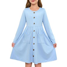 B 56362 Long Sleeve Patchwork Dress ƴ���B��ȹ �羳�W��