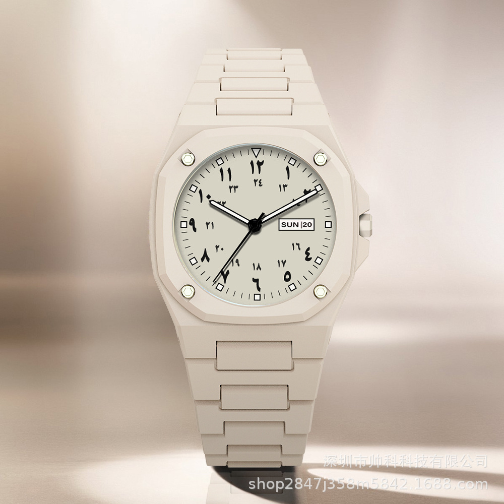 Men's High-End Waterproof Plastic Men's Quartz Watch Мужские Кварцев