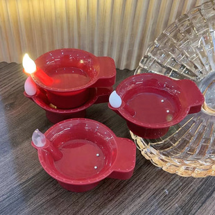 Amazon India Small Oil Lamp Waterproof Candle led Candle Lamp Bright in Water Candle Diwali Decorative Ornaments
