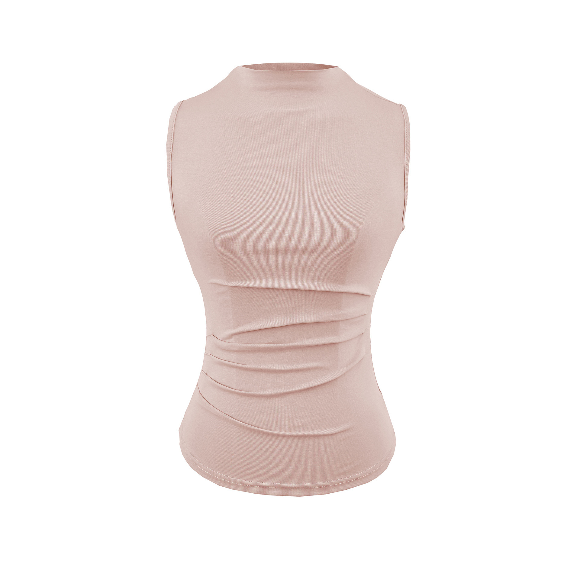 Retro solid vest sleevless