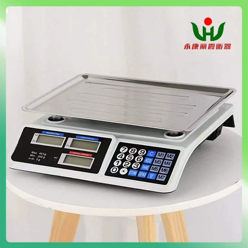 Электронные весы для оптовой торговли овощами 809, высокоточные коммерческие весы-кассир, 30/40 кг, для кухни и фруктов