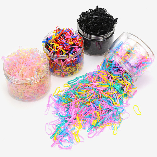 Baby hair elastic one-time use non-damaging hair tie for girls and babies, chick black small circle hairband for children