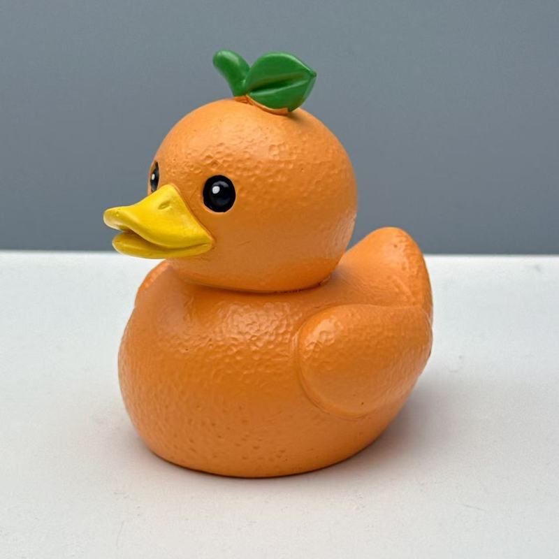跨境亚马逊水果蔬菜鸭子橘子 茄子鸭子礼品小黄鸭玩具|undefined