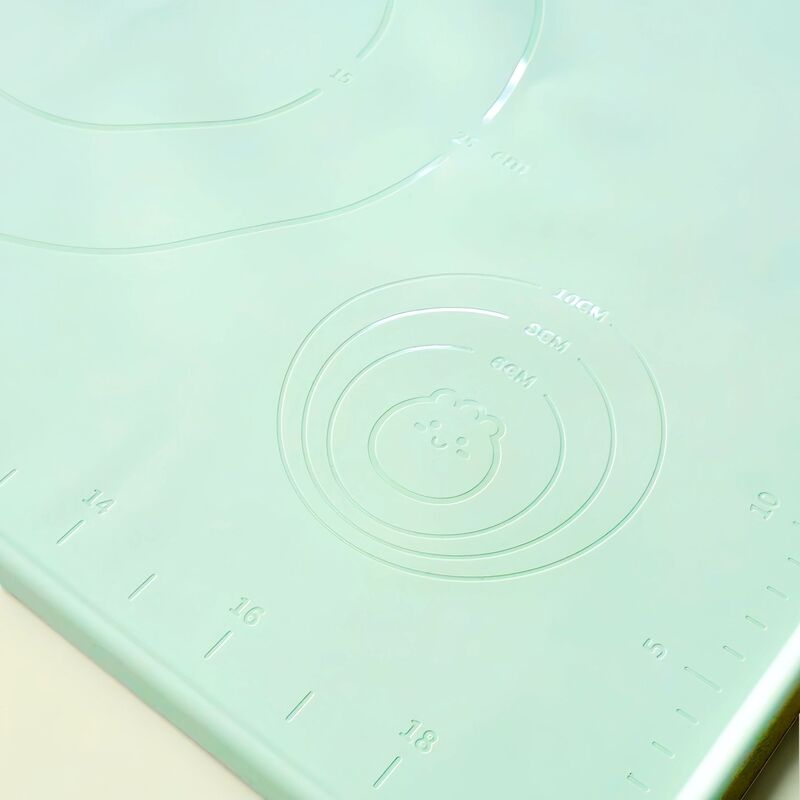 2025 新液体シリコーン増粘食品グレード滑り止め生地ローリングマットシンプルなライトグリーン混練マットシリコーン耐油|undefined