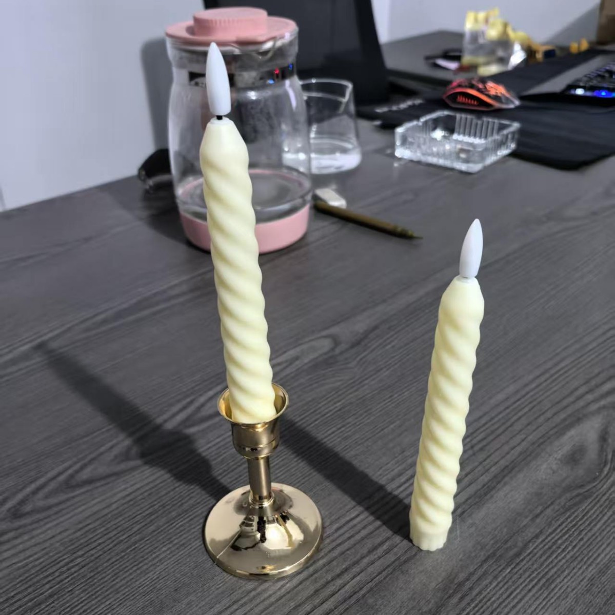 Velas electrónicas 6 nuevas bodas románticas de hotel luces de vela atmósfera decoración lámparas de prop largas luces de simulación LED image 8
