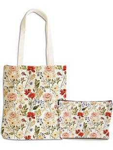 Shopping bag, fresh cosmetic bag, set