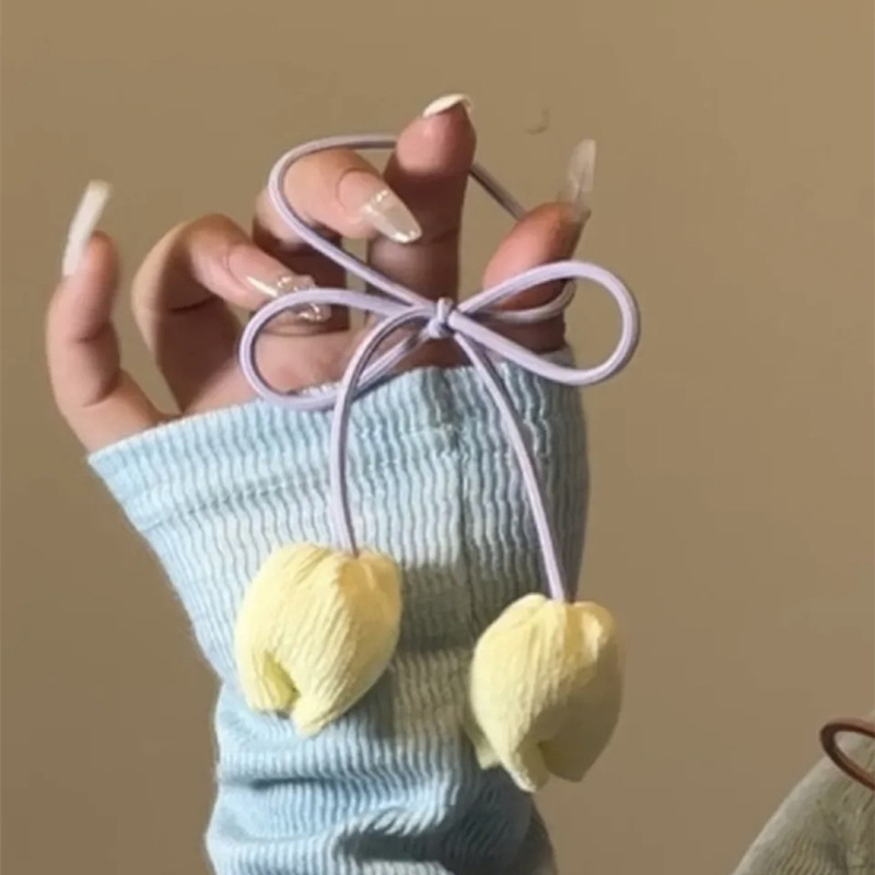 Hair Tie Hair Accessories Type 1 Piece Quantity Cute Modern Style Women's Tulips Cloth Hair Tie