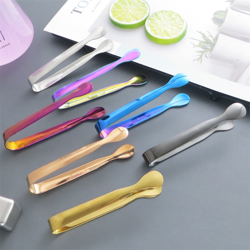 304 stainless steel ice clip, sugar clip, gold mini food clip, towel clip, ice bucket, ice grain clip, LOGO can be added
