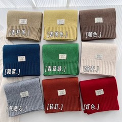 高品质100%纯羊毛秋冬针织三角巾女多功能百搭小围巾保暖护颈披肩