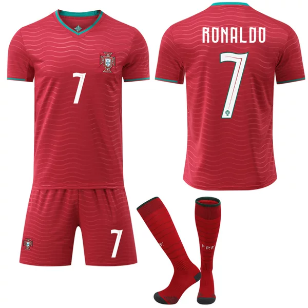 2026 World Cup No. 7 C. Ronaldo Jersey Set, 8B Sports Team Uniform, Jota Football Jersey, Portugal Home Kit