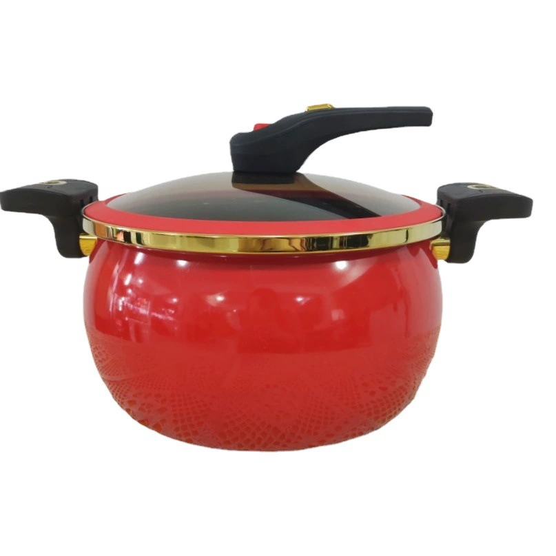 Новый эмалированный эмалевый горшок с микродавлением, бытовой многофункциональный дворцовый горшок с микродавлением, суповая тушеная кастрюля с антипригарным покрытием