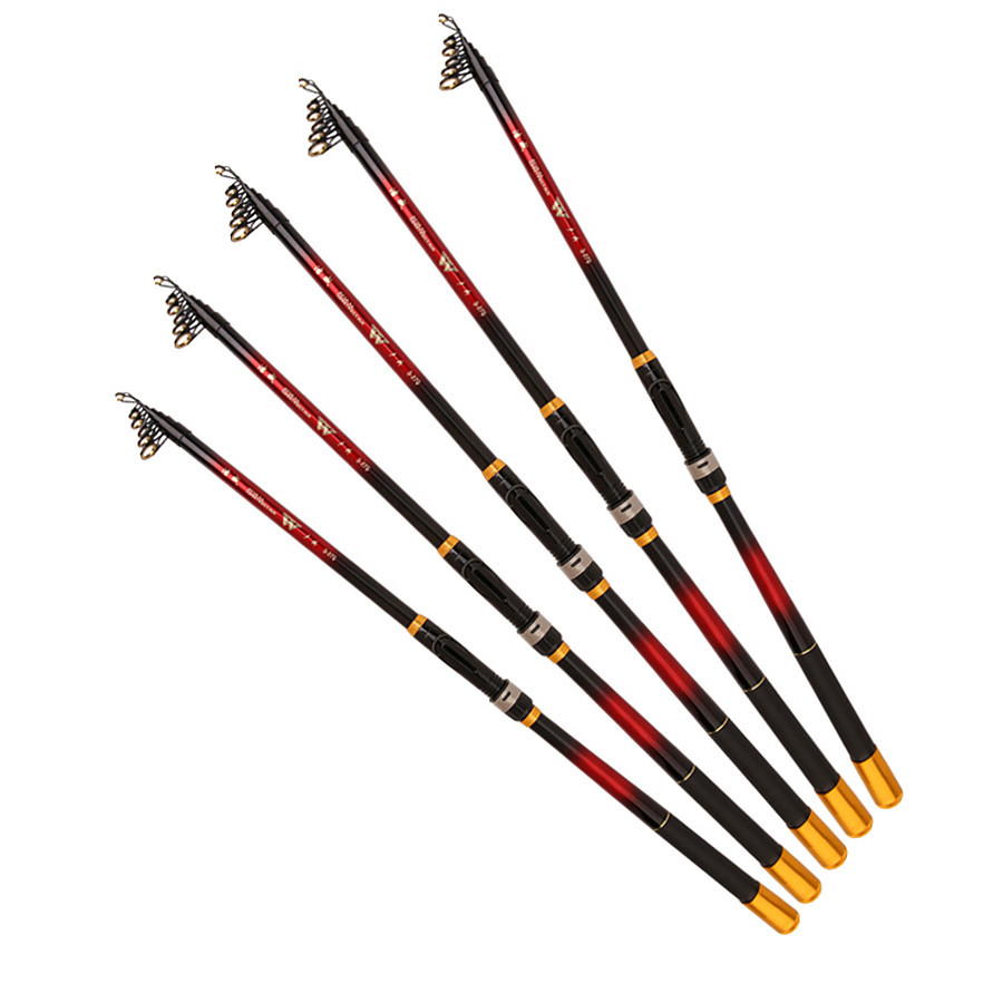 Gran anillo guía suave cola pequeña explosión deslizamiento deriva 2,7 m 3,0 M 3,6 m sección corta de carbono caña de pescar varilla de pesca de roca transfronteriza