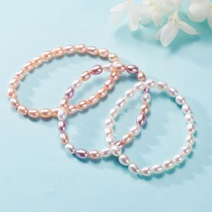 Factory Direct Supply Freshwater Pearl Elastic Rope Bracelets for Women Simple Niche Design Bracelets Jewelry Jewelry Wholesale