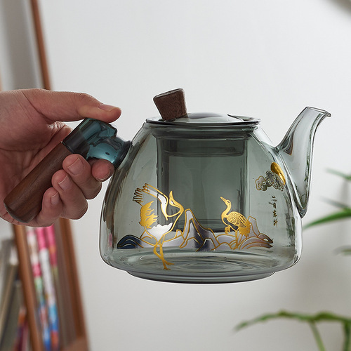 New thickened high borosilicate glass teapot household electric ceramic stove special teapot high temperature resistant tea boiler heat resistant