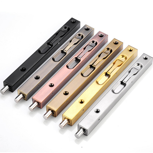 Concealed bolt 304 stainless steel extended heaven and earth plug double door invisible double door wooden door anti-theft door bolt door plug