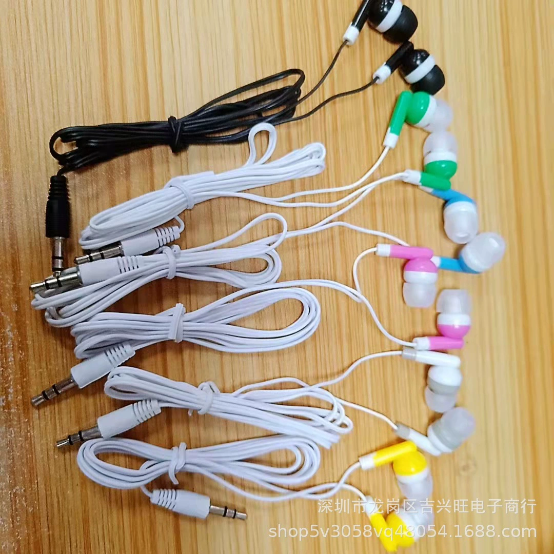 Завод в наличии Цветные наушники-вкладыши с внешней торговлей дешевые MP3MP4 подарок для мобильного телефона Цветные наушники