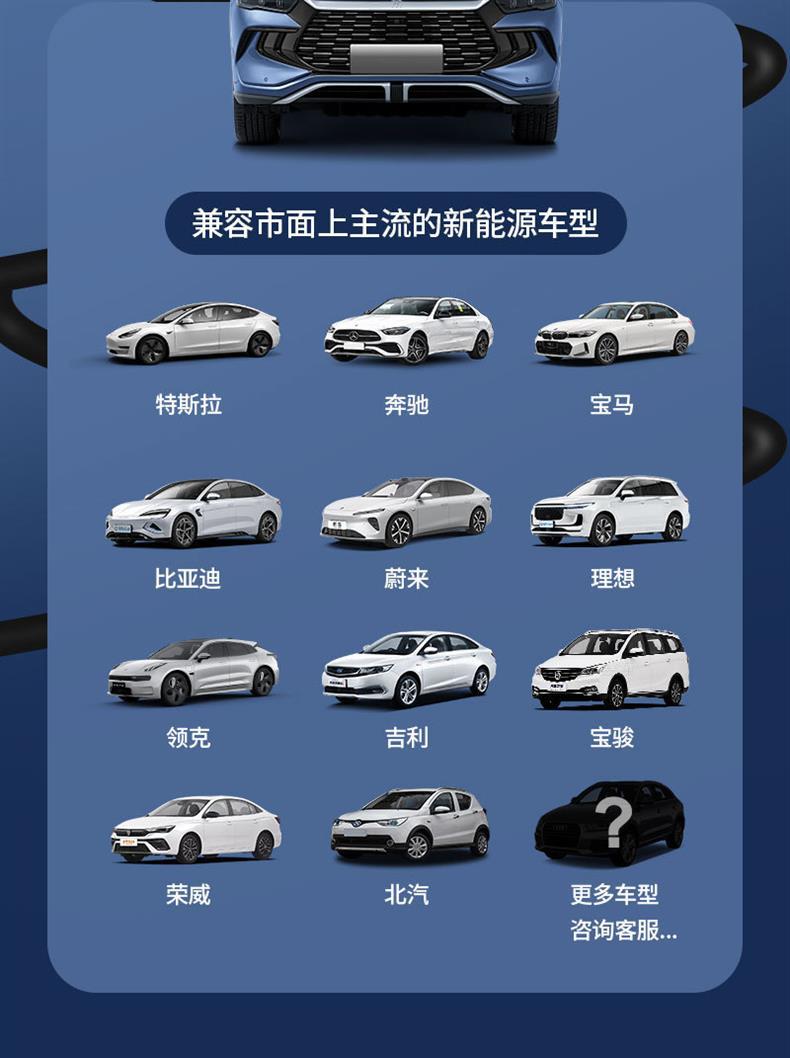 Design charging gun for cross-border car charging stations, new energy vehicle accessories, charging connector, slow charging