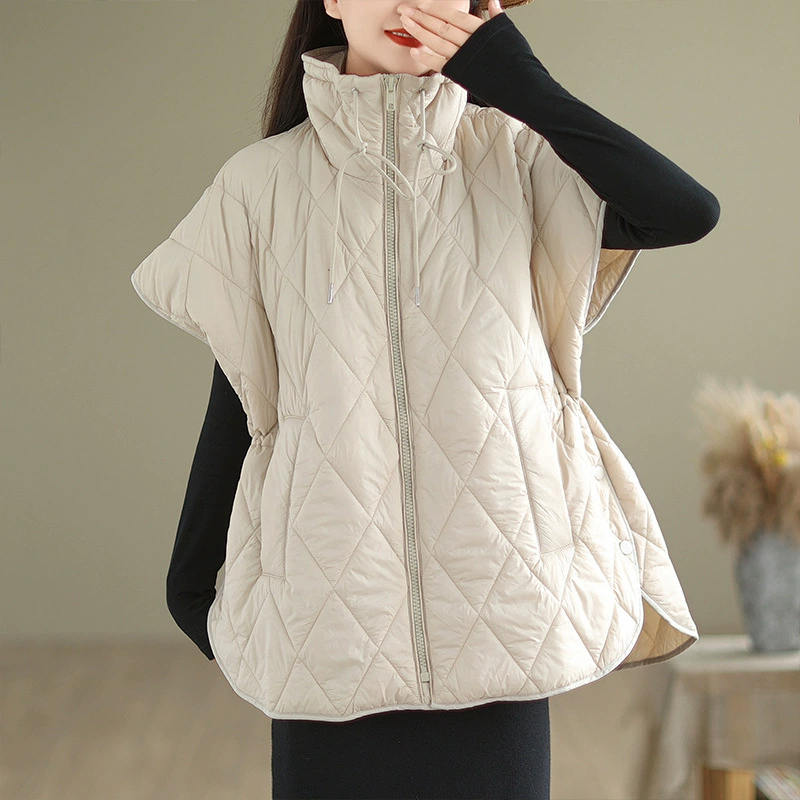 Elite vest for leisure, jacket, drawstring, loose fit, fitted