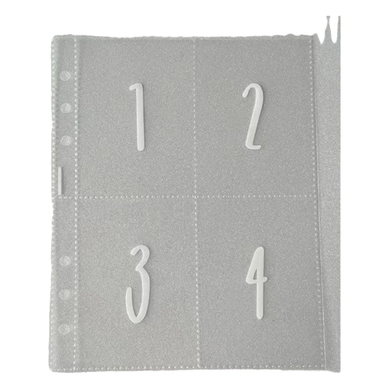 Venta caliente transfronteriza A5 transparente de seis agujeros de cuatro rejillas 1-100 Impresión digital página interior Foto Libro de tarjetas de hojas sueltas página interior de hojas sueltas