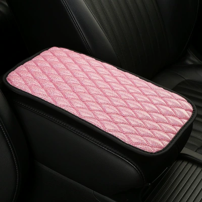 Foam Armrest Cover Protective Pad — Armrest box pad - pink-rhombus