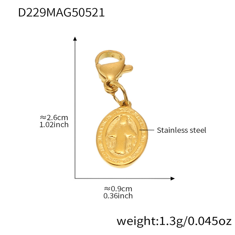 Mili メッキ 18 K 厚いゴールド DIY エナメル釉シングルペンダントニッチファッションパーソナライズされたマリンアクセサリー卸売|undefined