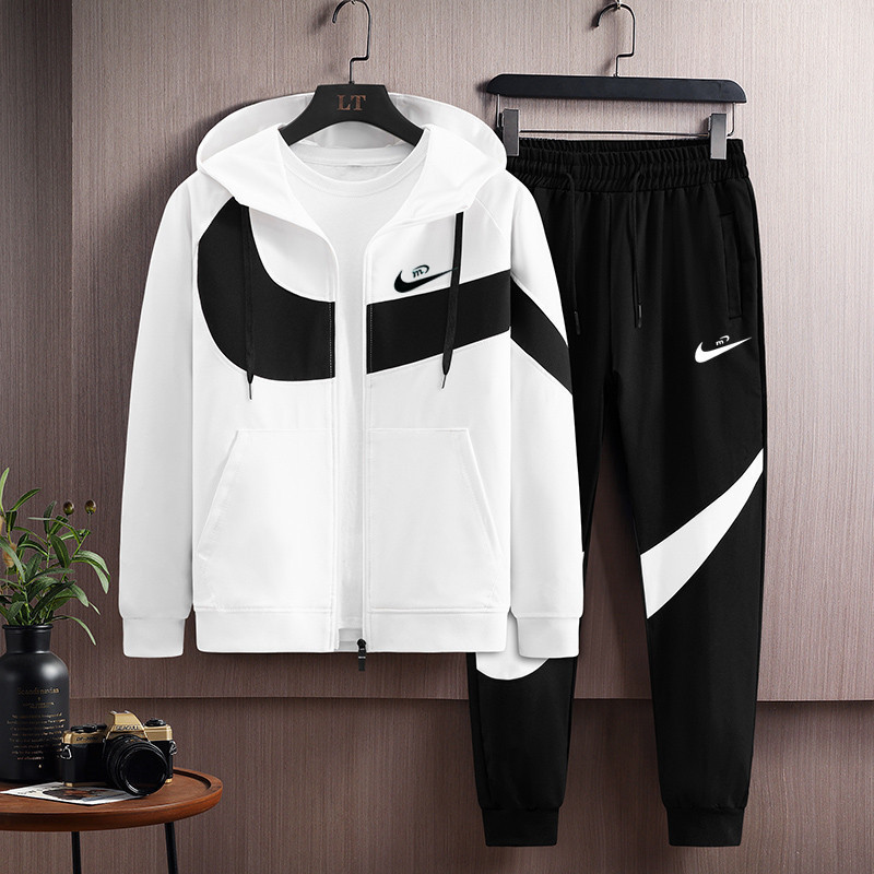 Men's Clothing 2025 Spring and Autumn Sports Suit Men's New Casual Suit Hooded Jacket Jogger Pants Two-Piece Set