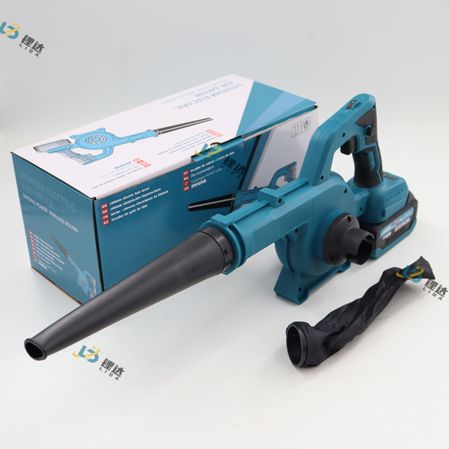 Soplador de alta potencia de doble propósito, máquina de tormenta de mano, máquina de polvo potente, máquina de soplado de hojas, secador de pelo de batería de litio industrial image 6