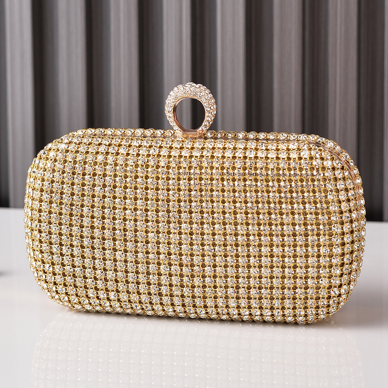 Yixinglong fábrica directa bolsas de fiesta de diamantes plata bolsas de fiesta brillante nobles bolsas de banquete de mujeres transfronterizas