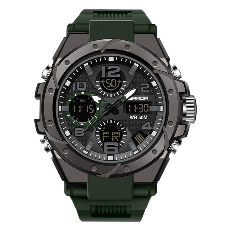 Reloj de los hombres deportes de moda multifuncional LED luminoso reloj electrónico impermeable al aire libre moda estudiante juventud reloj